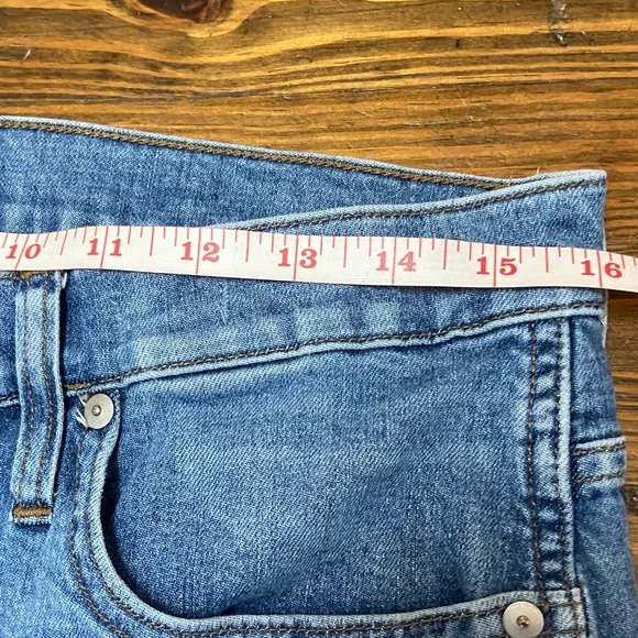 Madewell Light Blue Boot Cut Crop Jeans with Frayed Hem - Picture 8 of 9